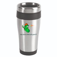 Fun Pickleball, Soft Game, Scared Pickle 16oz Travel Tumbler
