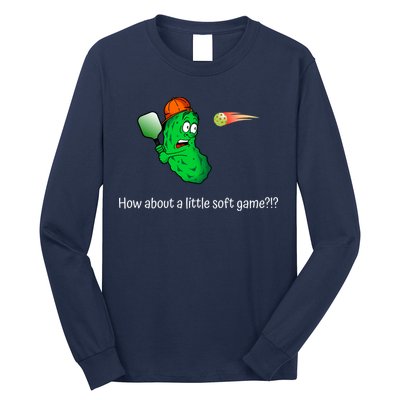 Fun Pickleball, Soft Game, Scared Pickle Long Sleeve Shirt