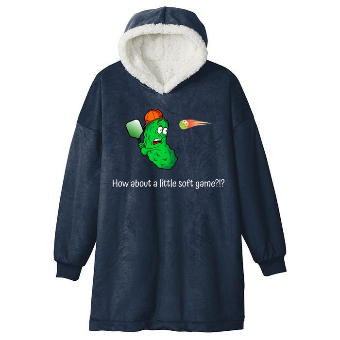 Fun Pickleball, Soft Game, Scared Pickle Hooded Wearable Blanket