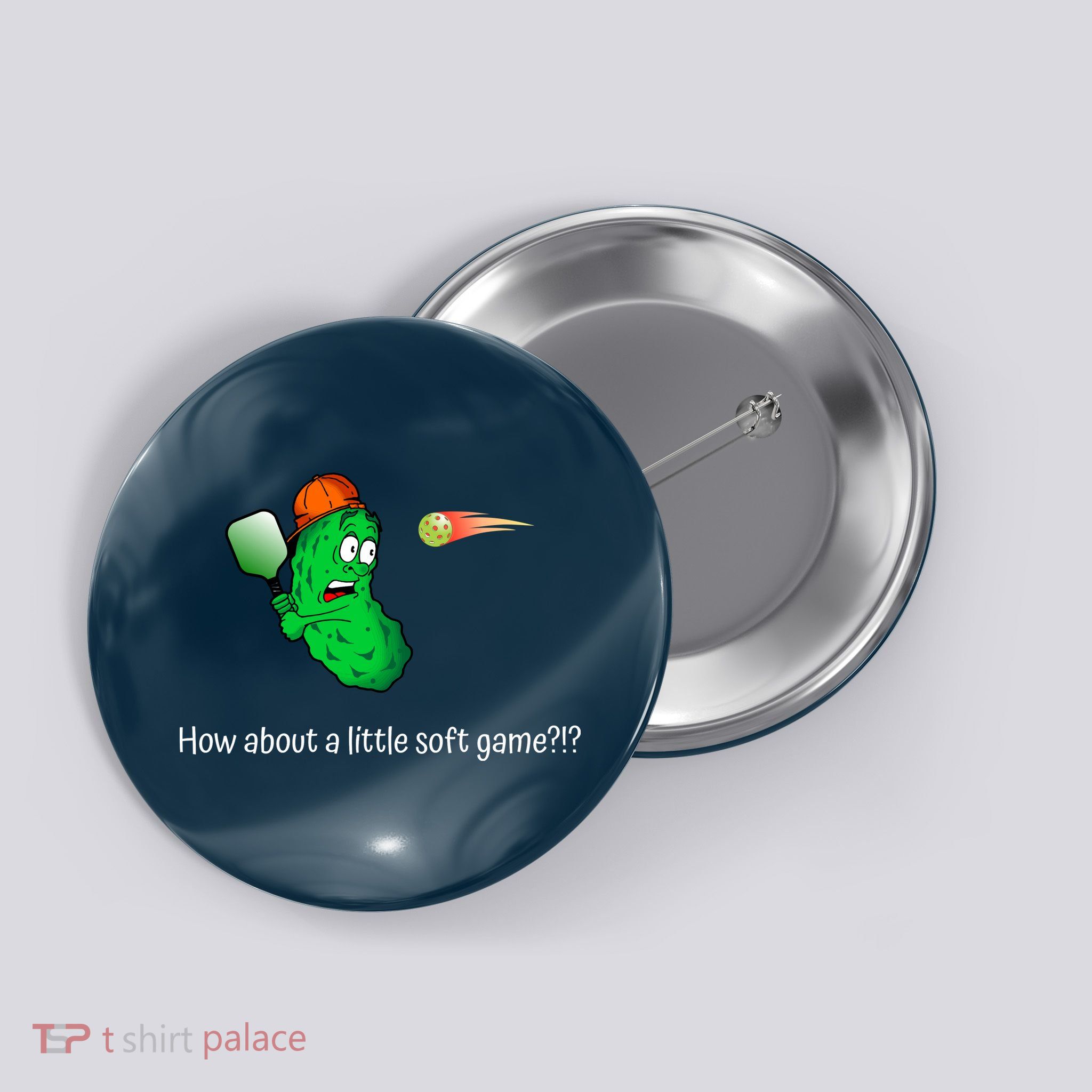 Fun Pickleball, Soft Game, Scared Pickle Button