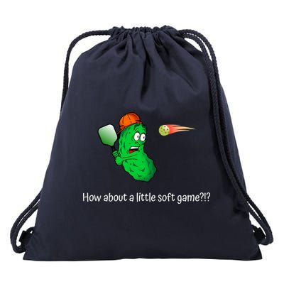 Fun Pickleball, Soft Game, Scared Pickle Drawstring Bag