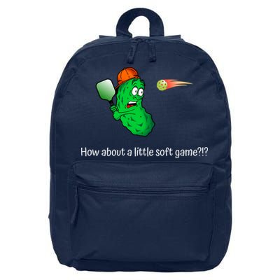 Fun Pickleball, Soft Game, Scared Pickle 16 in Basic Backpack