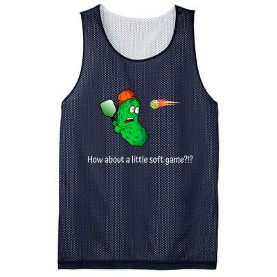 Fun Pickleball, Soft Game, Scared Pickle Mesh Reversible Basketball Jersey Tank