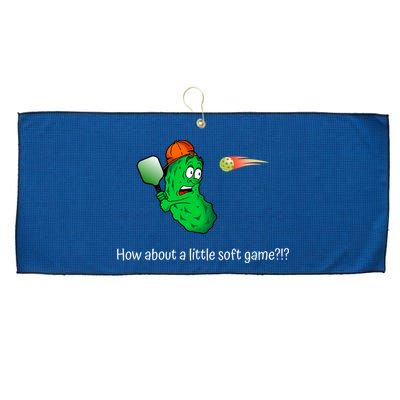 Fun Pickleball, Soft Game, Scared Pickle Large Microfiber Waffle Golf Towel