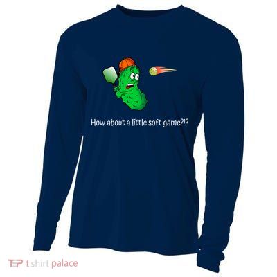 Fun Pickleball, Soft Game, Scared Pickle Cooling Performance Long Sleeve Crew