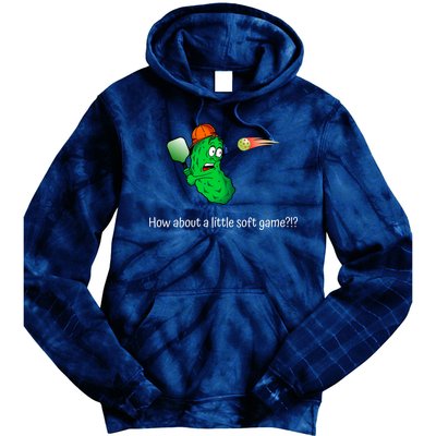 Fun Pickleball, Soft Game, Scared Pickle Tie Dye Hoodie