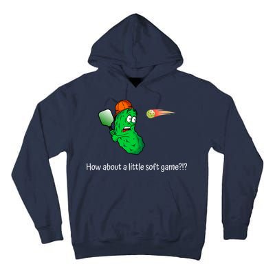 Fun Pickleball, Soft Game, Scared Pickle Tall Hoodie