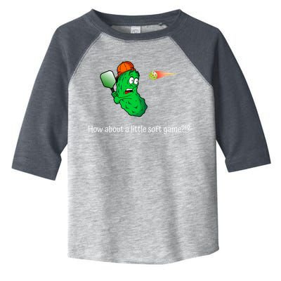 Fun Pickleball, Soft Game, Scared Pickle Toddler Fine Jersey T-Shirt