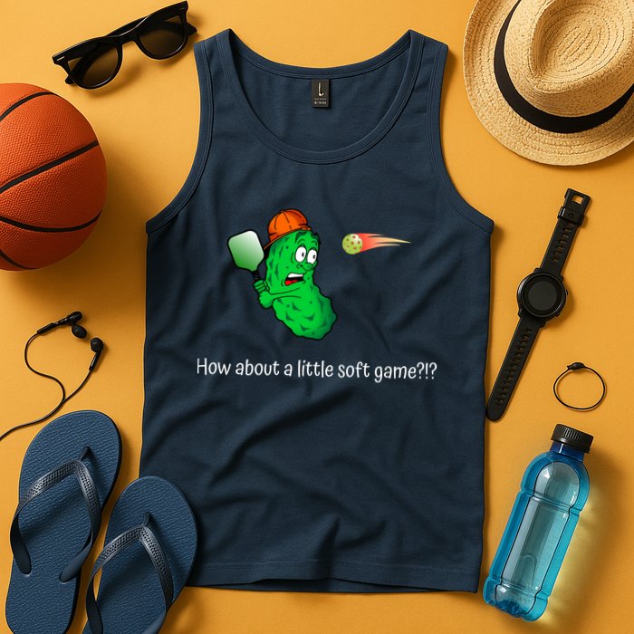 Fun Pickleball, Soft Game, Scared Pickle Tank Top