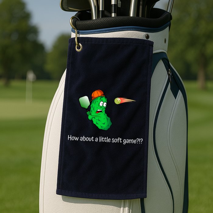 Fun Pickleball, Soft Game, Scared Pickle Golf Towel