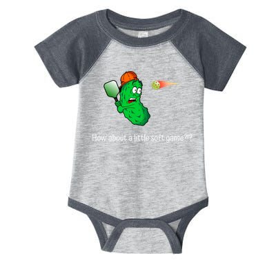 Fun Pickleball, Soft Game, Scared Pickle Infant Baby Jersey Bodysuit