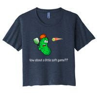 Fun Pickleball, Soft Game, Scared Pickle Crop Top