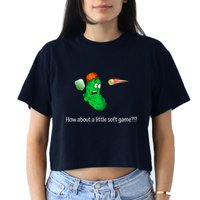 Fun Pickleball, Soft Game, Scared Pickle Crop Top