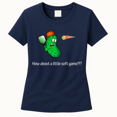 Fun Pickleball, Soft Game, Scared Pickle Womens T-Shirt