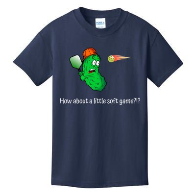 Fun Pickleball, Soft Game, Scared Pickle Kids T-Shirt