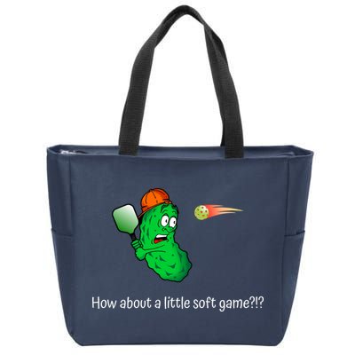 Fun Pickleball, Soft Game, Scared Pickle Zip Tote Bag