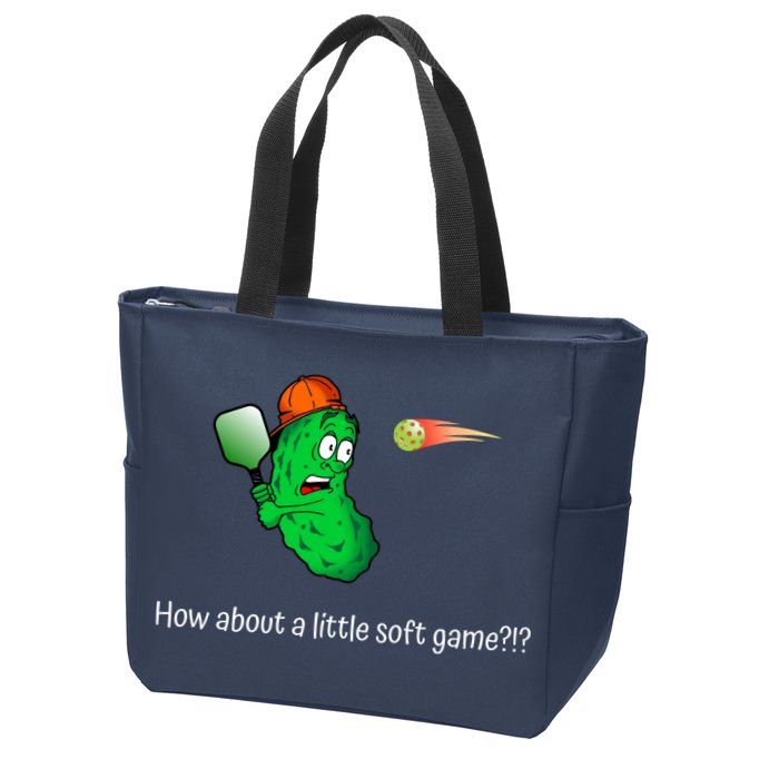 Fun Pickleball, Soft Game, Scared Pickle Zip Tote Bag