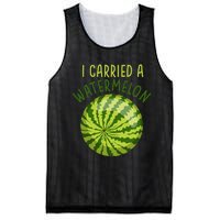 Funny Pregnant Summer Mom I Carried a Watermelon Mesh Reversible Basketball Jersey Tank