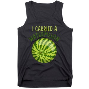 Funny Pregnant Summer Mom I Carried a Watermelon Tank Top