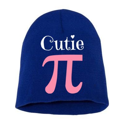 Funny Pi Symbol Gift Cutie Pie National Pi Day Tee Gift Short Acrylic Beanie