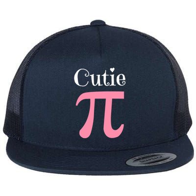 Funny Pi Symbol Gift Cutie Pie National Pi Day Tee Gift Flat Bill Trucker Hat