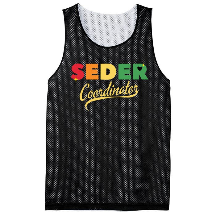 Funny Passover Seder Coordinator Jewish Passover Leader Mesh Reversible Basketball Jersey Tank