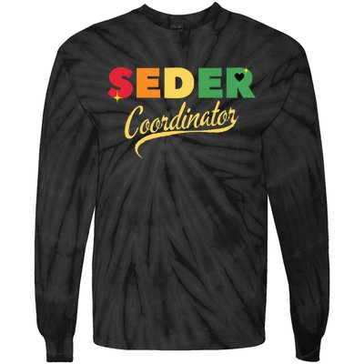 Funny Passover Seder Coordinator Jewish Passover Leader Tie-Dye Long Sleeve Shirt