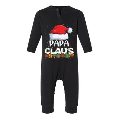 Funny Papa Santa Claus Christmas Pajamas Family Matching Gift Infant Fleece One Piece