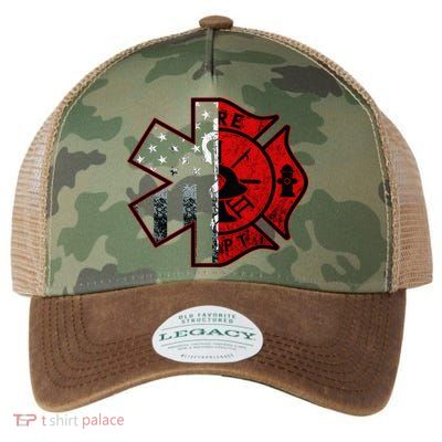 Firefighter Paramedic Symbol American Flag Fireman Fire Legacy Tie Dye Trucker Hat