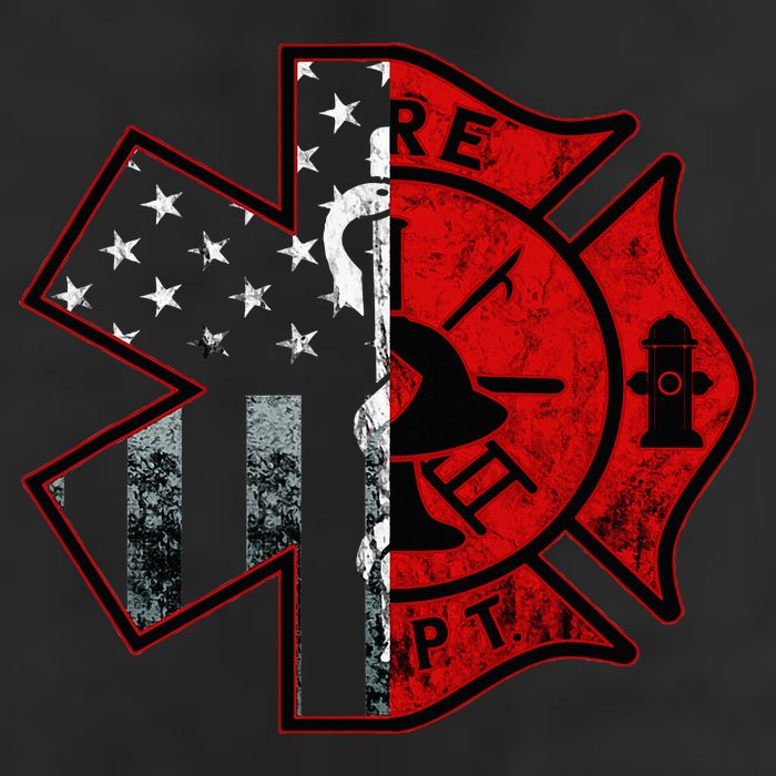 Firefighter Paramedic Symbol American Flag Fireman Fire Adult Drive Performance Visor