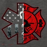 Firefighter Paramedic Symbol American Flag Fireman Fire Vector Backpack