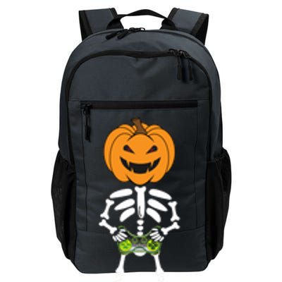 Funny Pumpkin Skeleton Video Game Player Halloween Costumes Gift Daily Commute Backpack