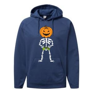 Funny Pumpkin Skeleton Video Game Player Halloween Costumes Gift Performance Fleece Hoodie