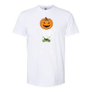 Funny Pumpkin Skeleton Video Game Player Halloween Costumes Gift Softstyle CVC T-Shirt