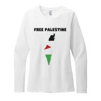 Free Palestine Save Palestine Stand With Palestine Womens CVC Long Sleeve Shirt