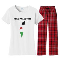 Free Palestine Save Palestine Stand With Palestine Women's Flannel Pajama Set