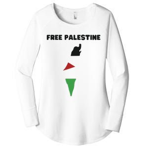 Free Palestine Save Palestine Stand With Palestine Women's Perfect Tri Tunic Long Sleeve Shirt