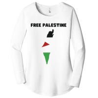 Free Palestine Save Palestine Stand With Palestine Women's Perfect Tri Tunic Long Sleeve Shirt