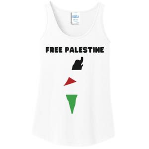 Free Palestine Save Palestine Stand With Palestine Ladies Essential Tank