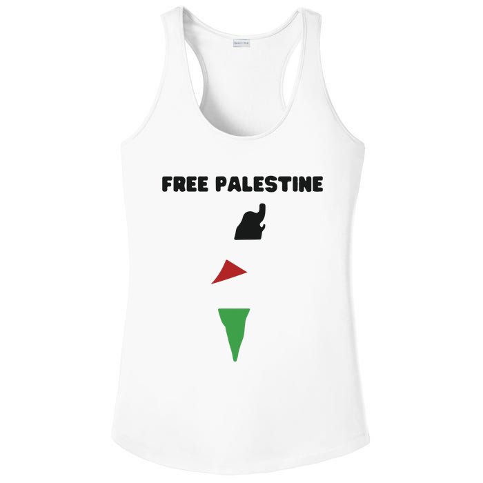 Free Palestine Save Palestine Stand With Palestine Ladies PosiCharge Competitor Racerback Tank