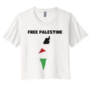 Free Palestine Save Palestine Stand With Palestine Women's Crop Top Tee