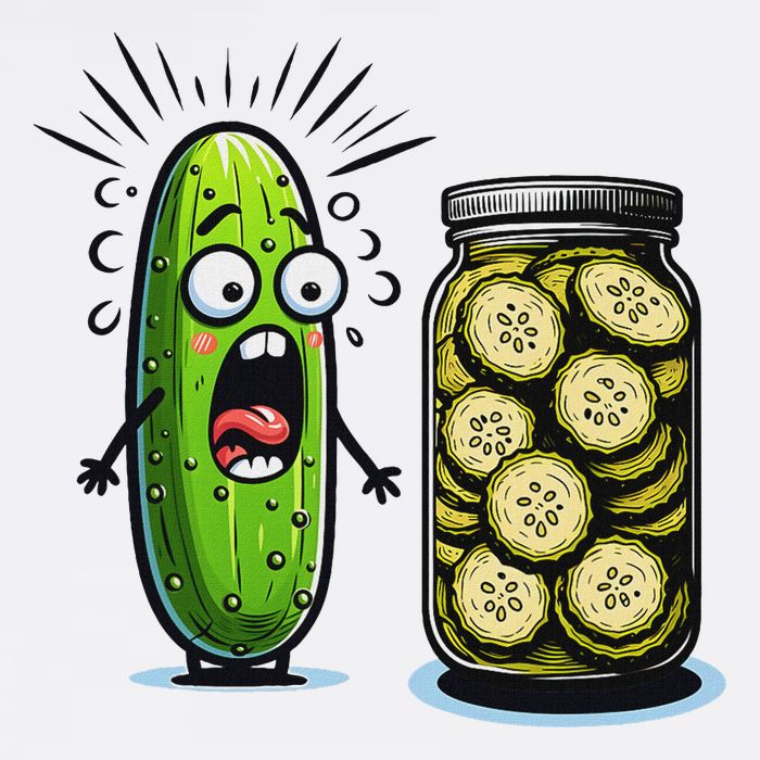 Funny Pickle Surprise A Cucumber And A Jar Of Sliced Pickles Baby Bodysuit