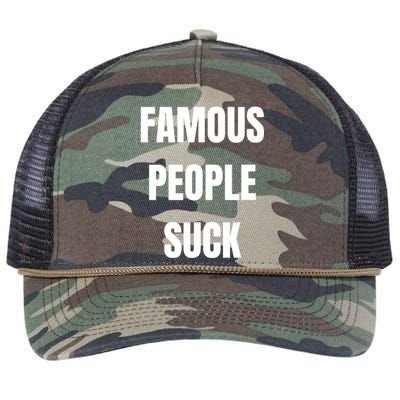 Famous People Suck Retro Rope Trucker Hat Cap