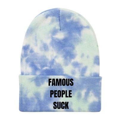 Famous People Suck Tie Dye 12in Knit Beanie