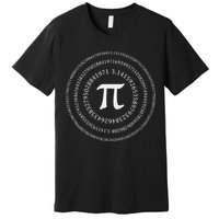 funny Pi Spiral Novelty Math Geek 3.14 Pi Day Premium T-Shirt