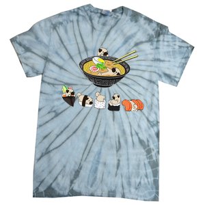 Funny Pug Sushi Ra Bowl Cute Japanese Kawaii Dog Lovers Tie-Dye T-Shirt