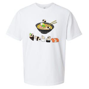 Funny Pug Sushi Ra Bowl Cute Japanese Kawaii Dog Lovers Sueded Cloud Jersey T-Shirt