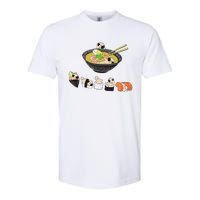 Funny Pug Sushi Ra Bowl Cute Japanese Kawaii Dog Lovers Softstyle CVC T-Shirt