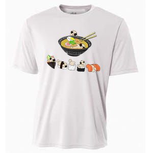 Funny Pug Sushi Ra Bowl Cute Japanese Kawaii Dog Lovers Cooling Performance Crew T-Shirt