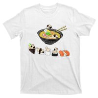 Funny Pug Sushi Ra Bowl Cute Japanese Kawaii Dog Lovers T-Shirt